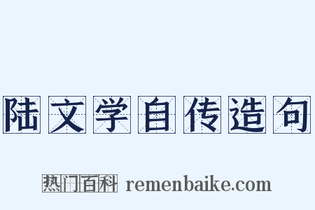 陆文学自传造句是什么意思的图片